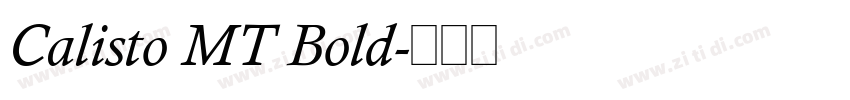 Calisto MT Bold字体转换